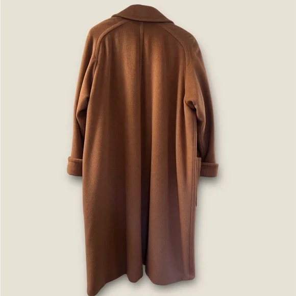 Rare Vintage Guy Laroche 100% Wool Camel Long Coat Early 90s - Picture 5 of 5